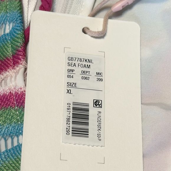 Gianni Bini GB Miss Mini Dress Crochet Spaghetti Strap Colorful Boho Party Sz XL - Picture 5 of 11